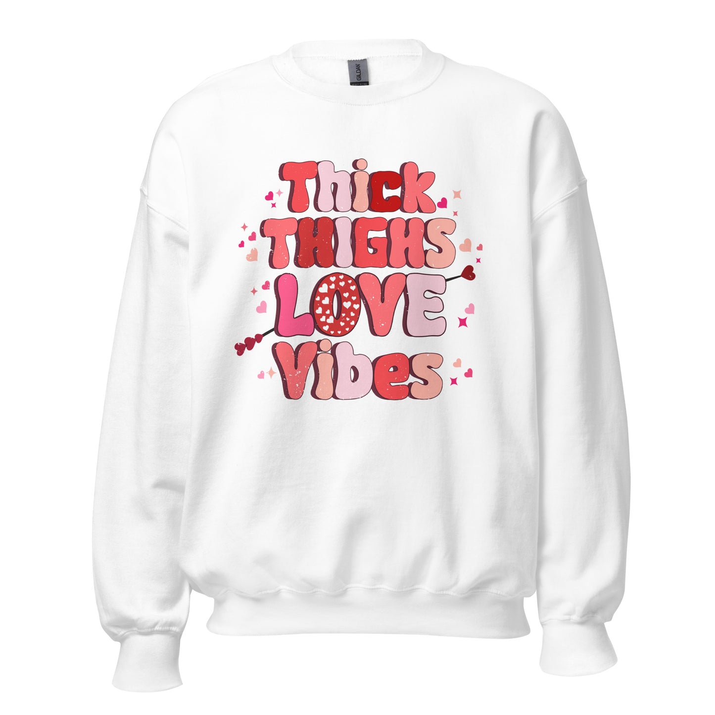 Thick Thighs Love Vibes Crewneck Sweatshirt