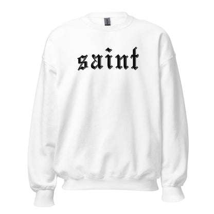 Saint Crewneck Sweatshirt black letters