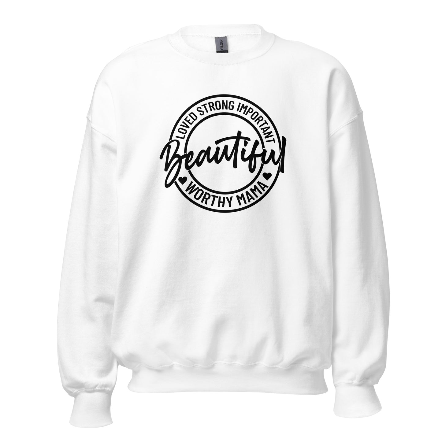 Worthy Mama Crewneck Sweatshirt black letters