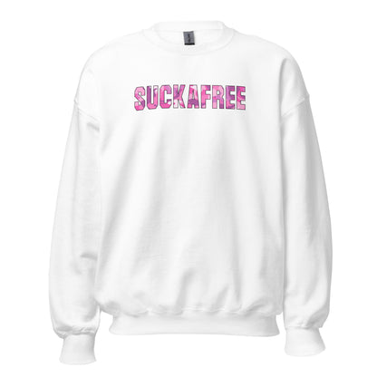 Suckafree Pink Camo Crewneck Sweatshirt