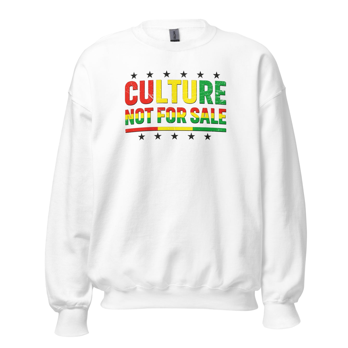 Culture Not For Sale Crewneck Sweatshirt black stars