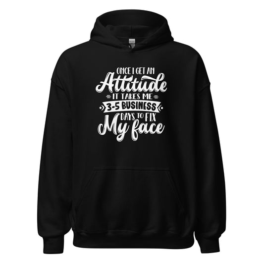 Fix My Face Hoodie white letters