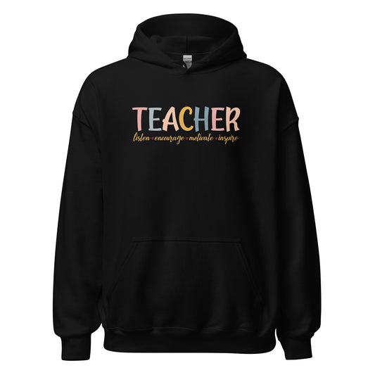 Teacher Listen Encourage Motivate Inspire Hoodie