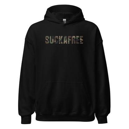 Suckafree Camo T-Shirt black outline Hoodie