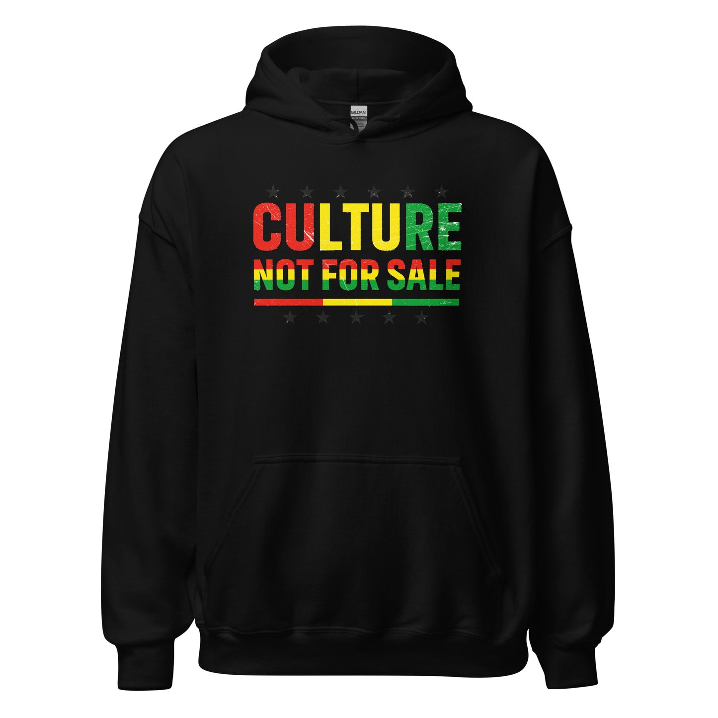 Culture Not For Sale Hoodie black stars