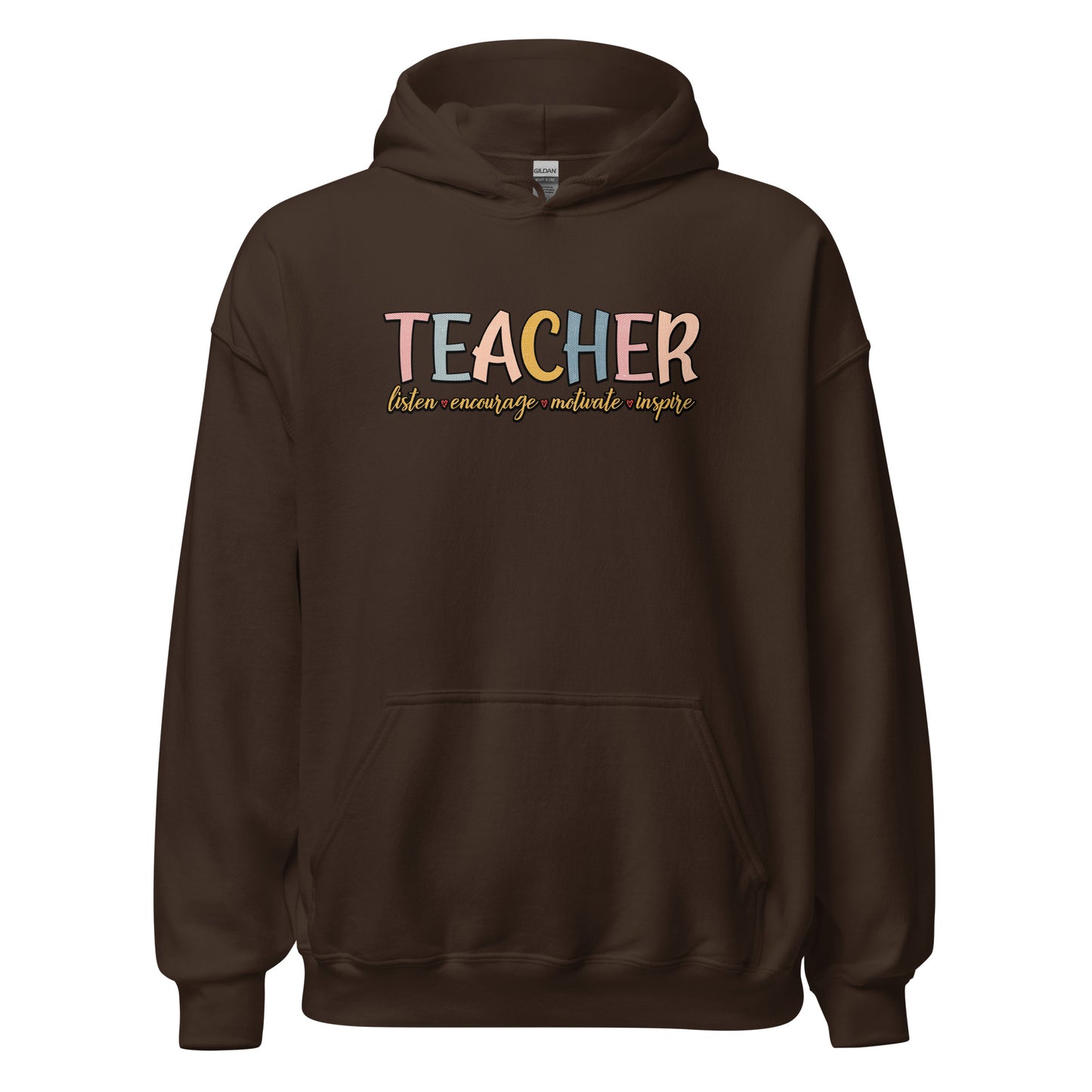 Teacher Listen Encourage Motivate Inspire Hoodie