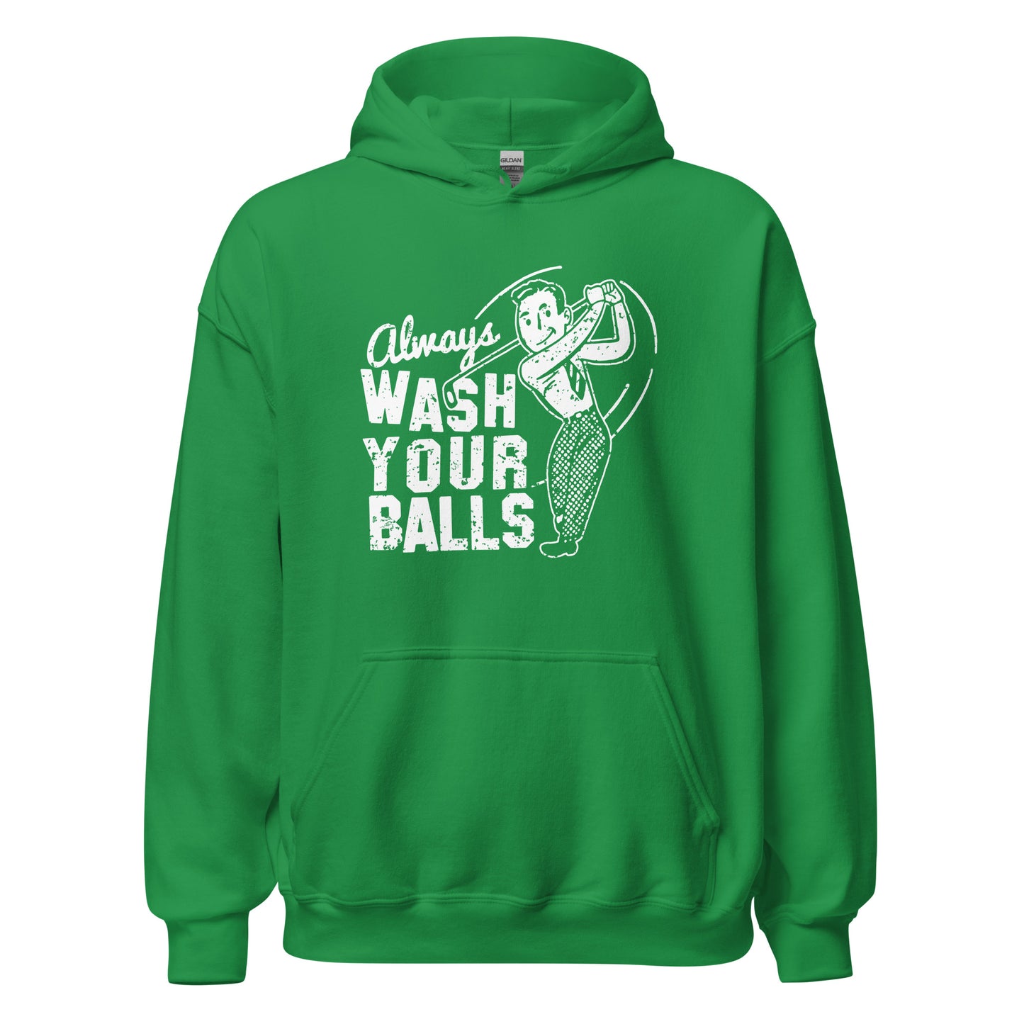 Always Wash Your Balls Hoodie white letters