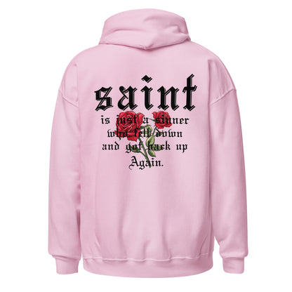 Saint Hoodie black letters