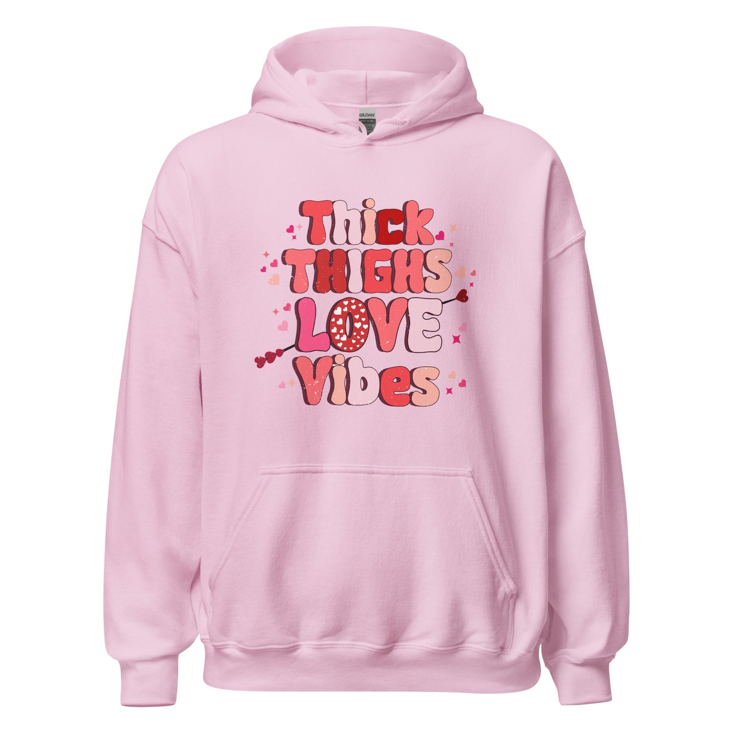 Thick Thighs Love Vibes Hoodie