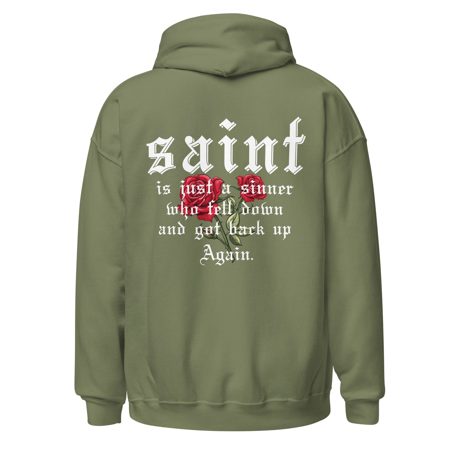 Saint Hoodie white letters