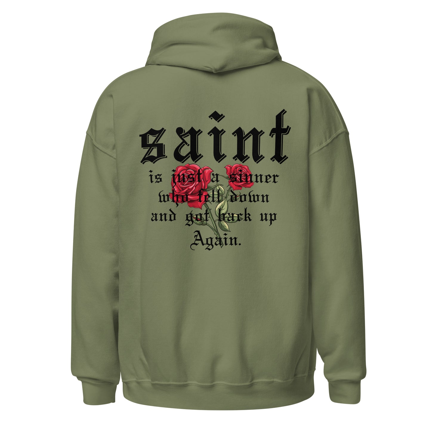 Saint Hoodie black letters