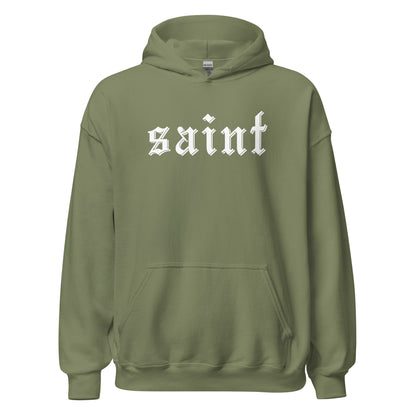 Saint Hoodie white letters