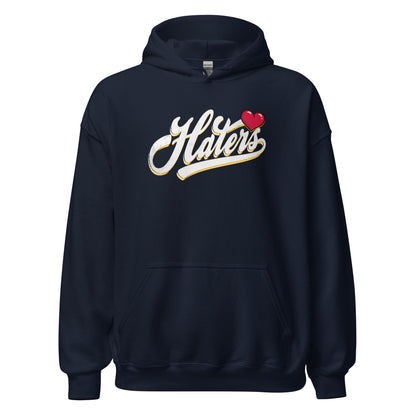 Haters Hoodie white letters