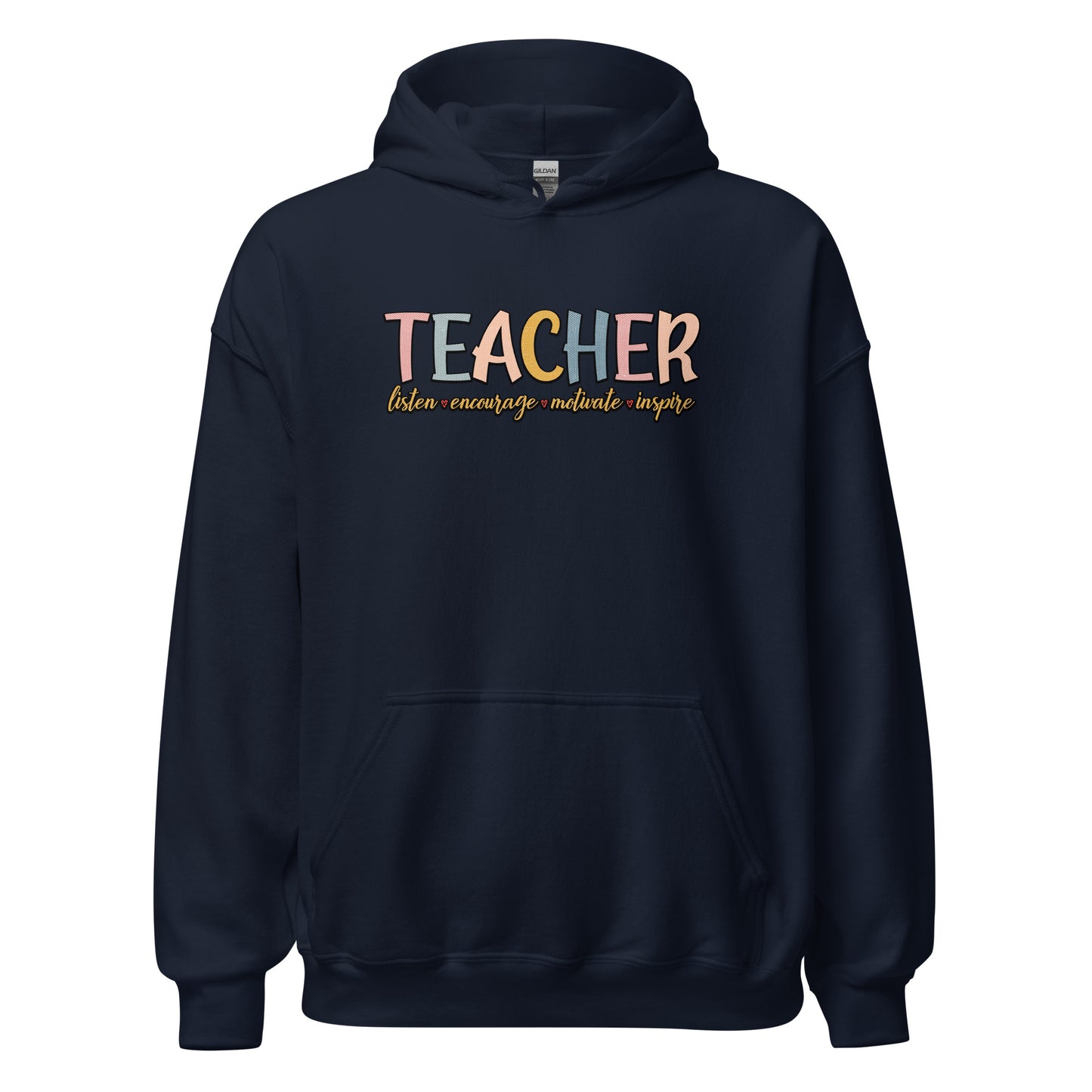 Teacher Listen Encourage Motivate Inspire Hoodie