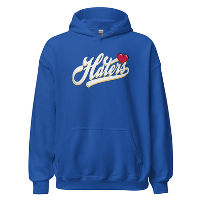 Haters Hoodie white letters