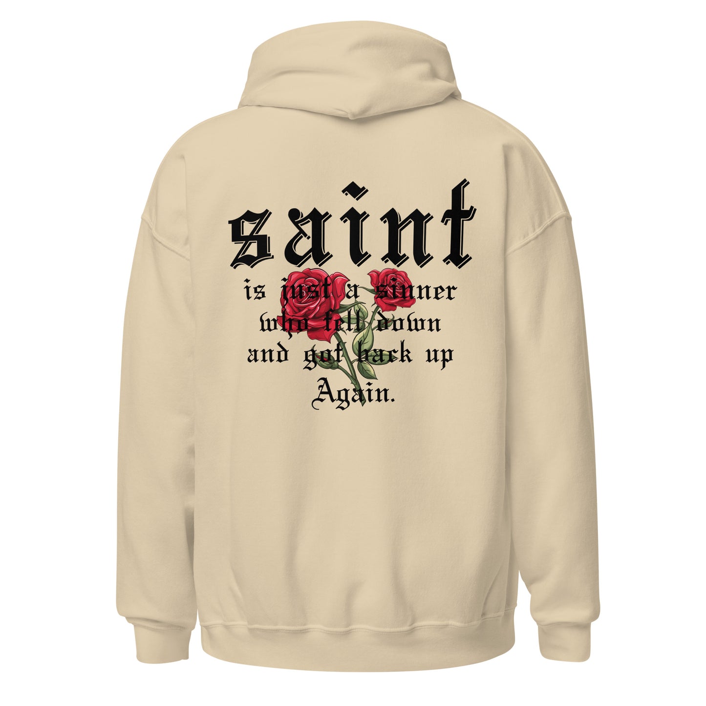 Saint Hoodie black letters