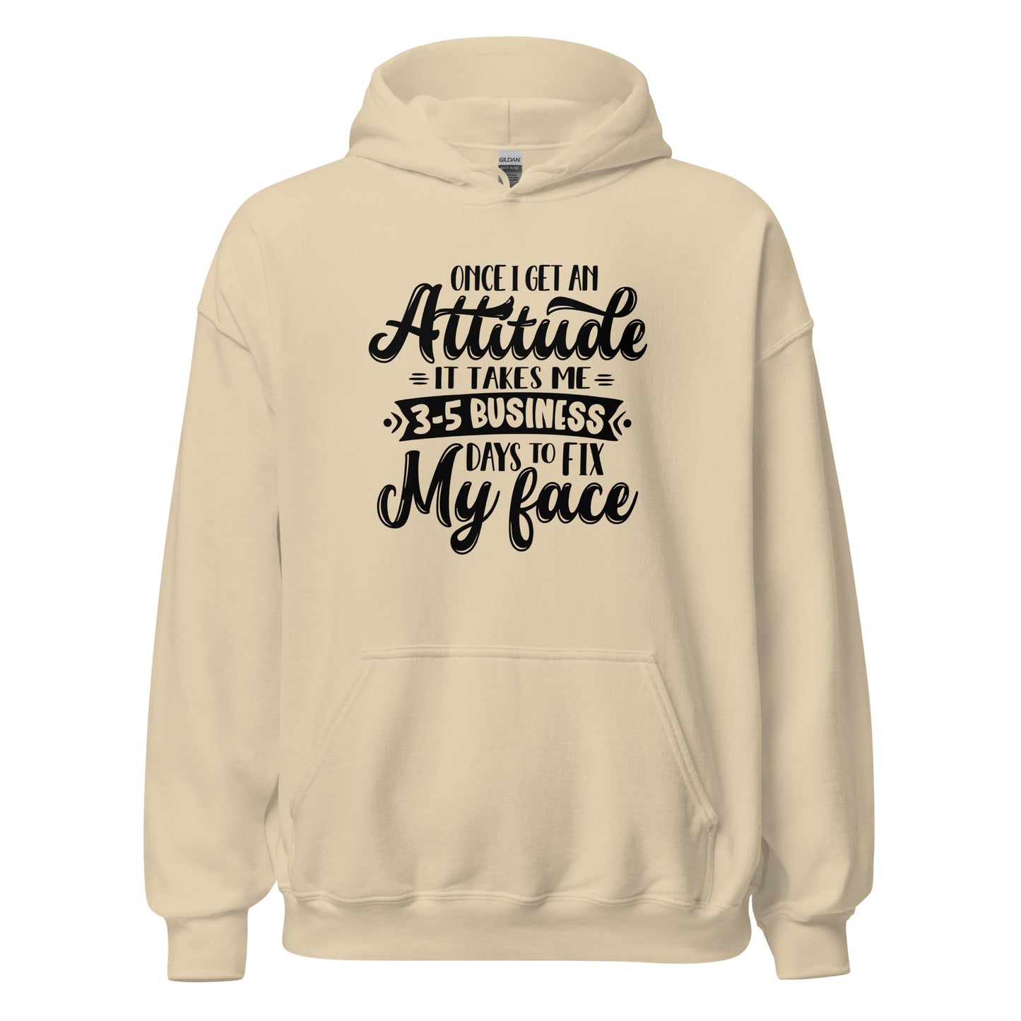 Fix My Face Hoodie black letters