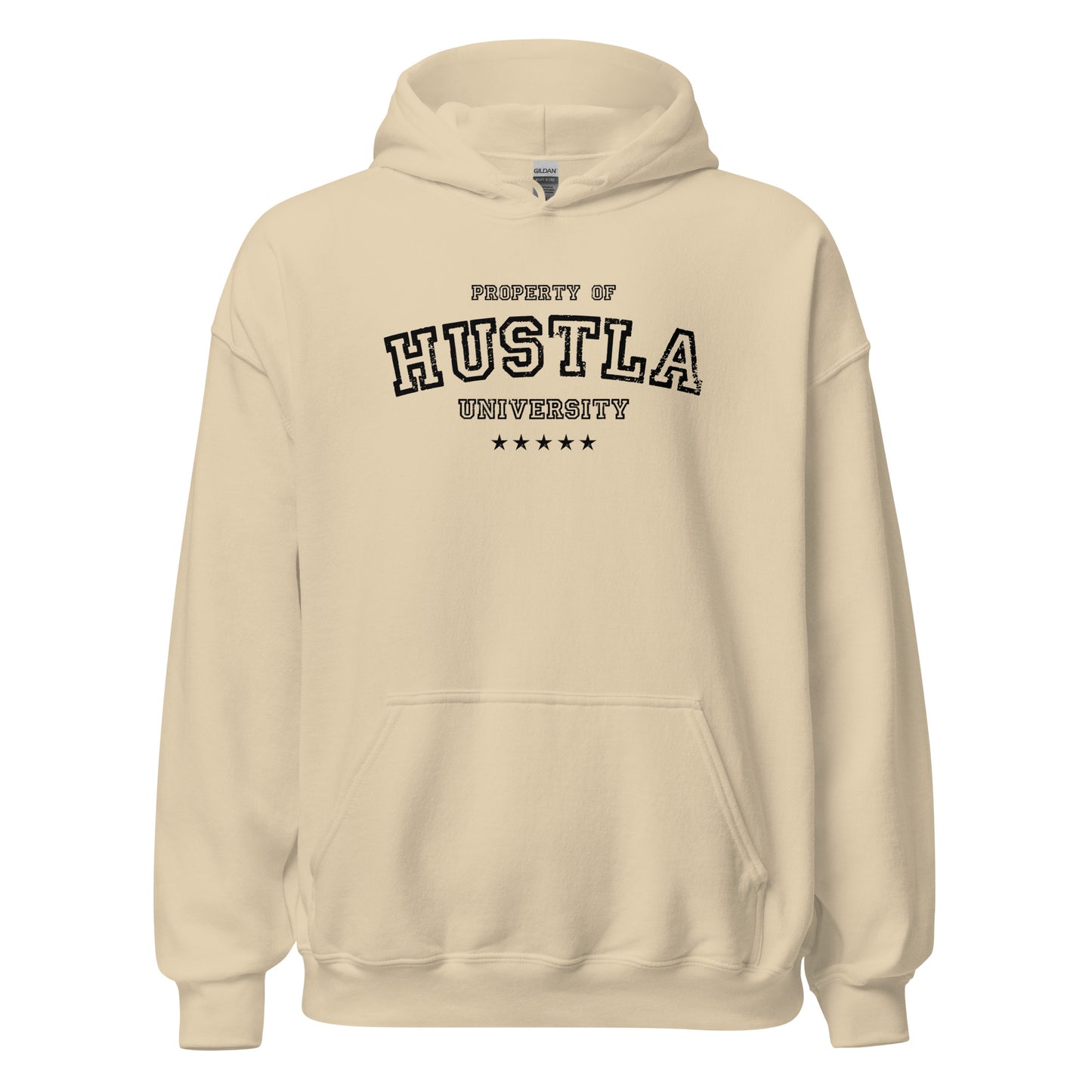 Property Of Hustla University Hoodie black letters