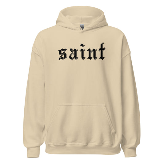 Saint Hoodie black letters