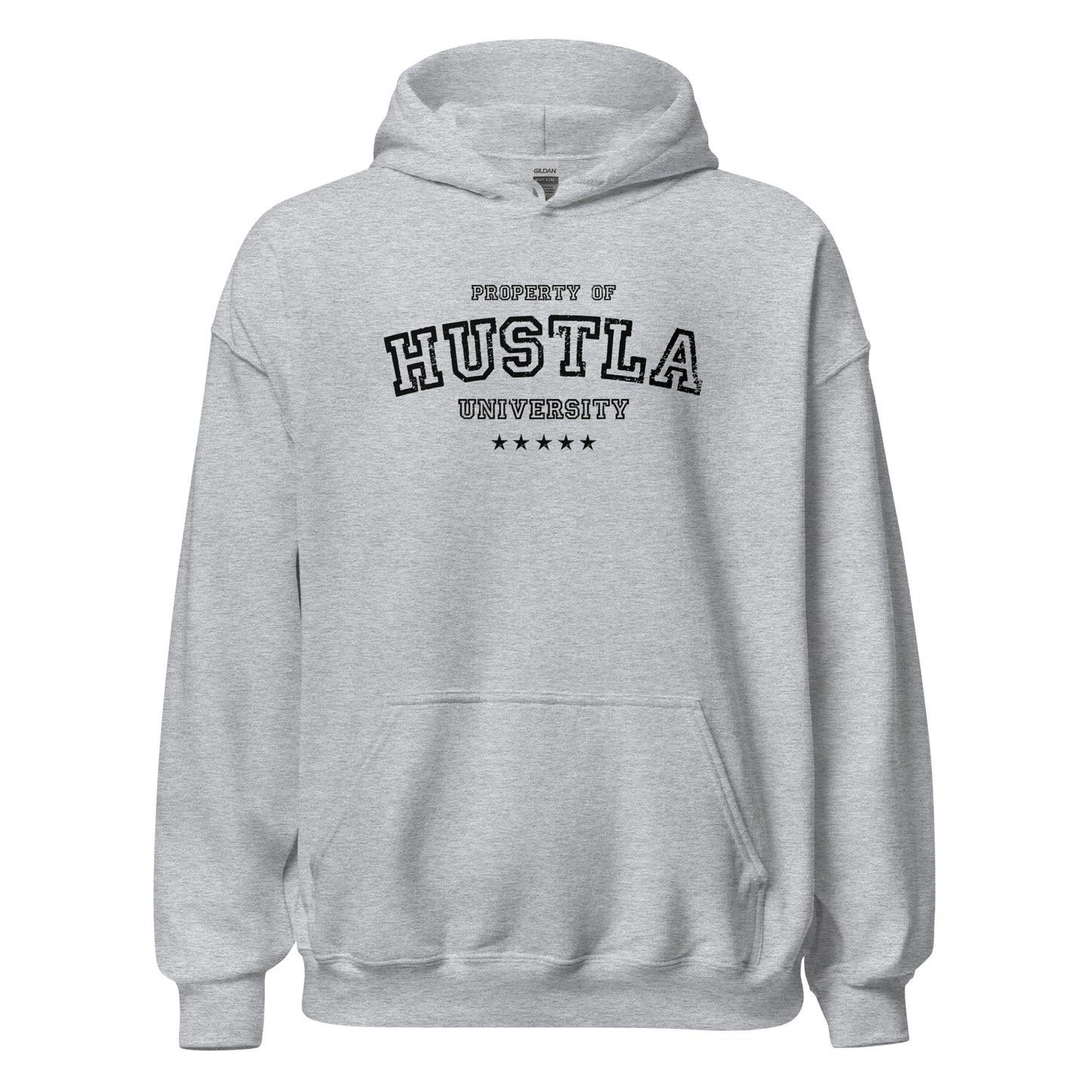 Property Of Hustla University Hoodie black letters