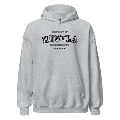 Property Of Hustla University Hoodie black letters