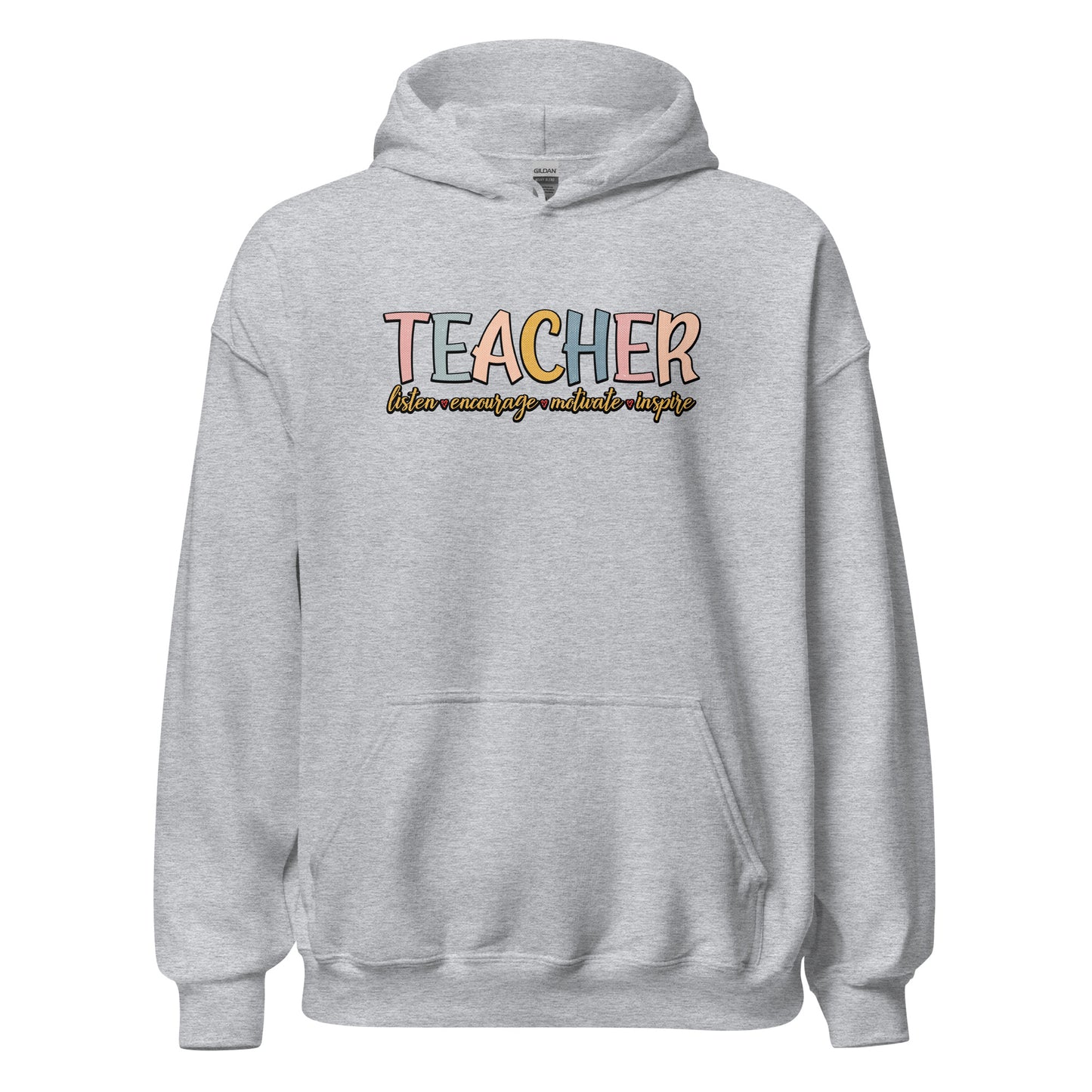 Teacher Listen Encourage Motivate Inspire Hoodie