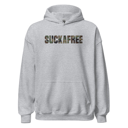 Suckafree Camo T-Shirt black outline Hoodie