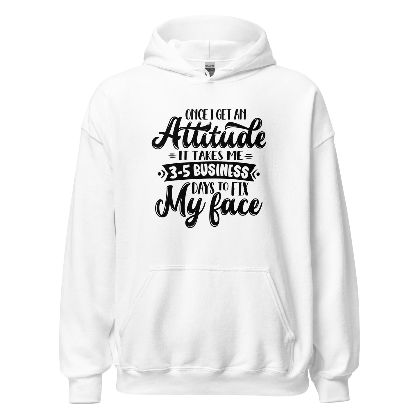 Fix My Face Hoodie black letters