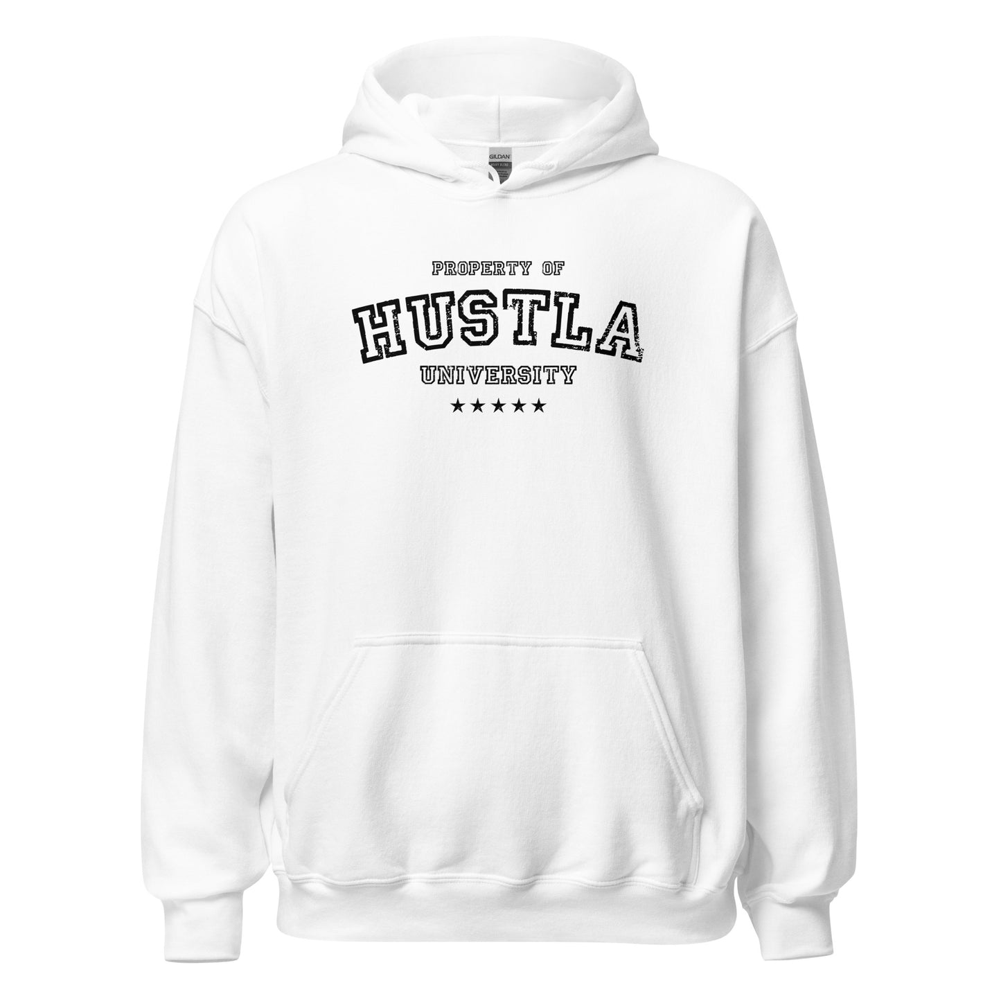 Property Of Hustla University Hoodie black letters