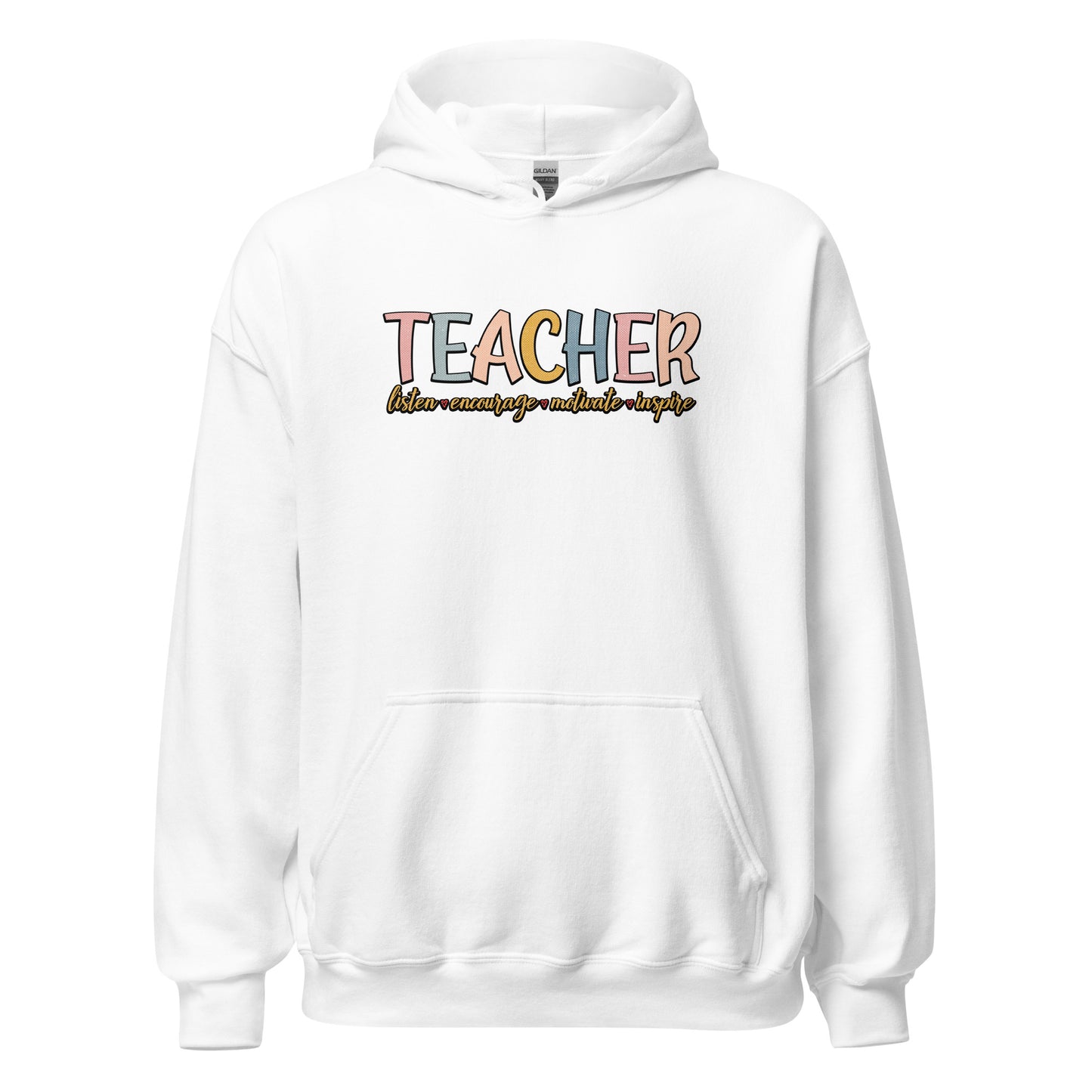 Teacher Listen Encourage Motivate Inspire Hoodie