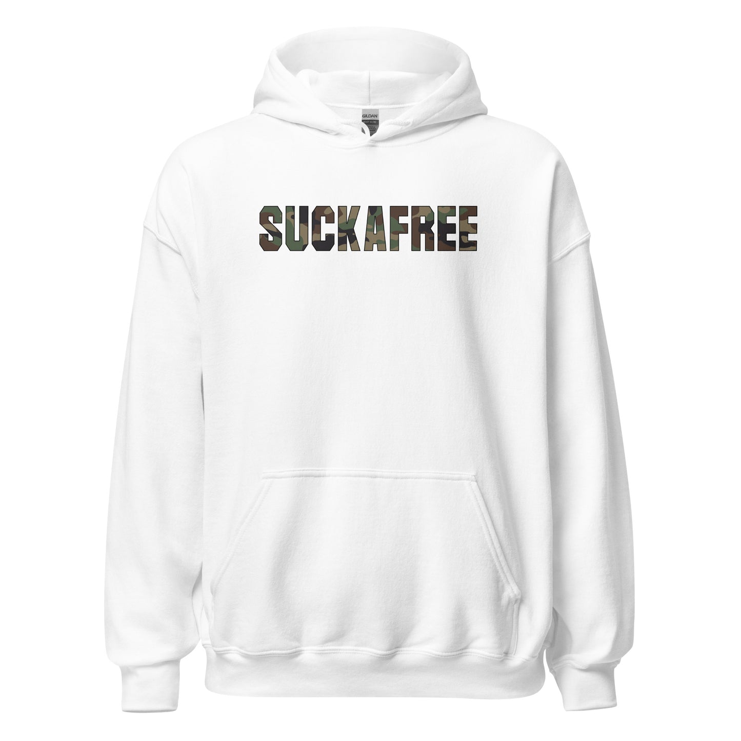 Suckafree Camo T-Shirt black outline Hoodie